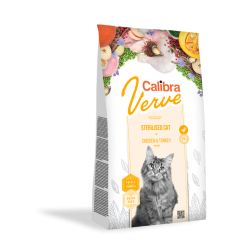 CALIBRA Cat Verve Sterilised Chicken & Turkey 750g karma dla kotów z nadwagą, wykastrowanych i dorosłych kotów